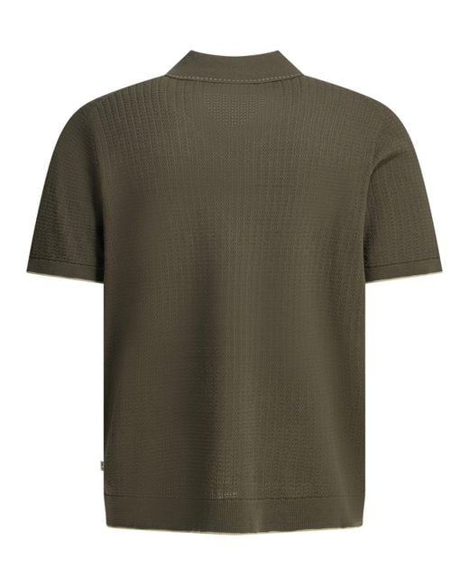 NN07 Green "Nalo" Polo Shirt With Buttons