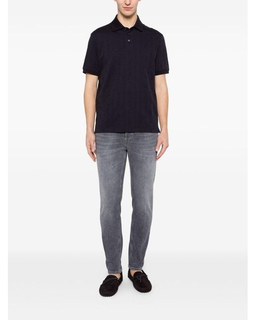 Emporio Armani Black Logo Cotton Polo Shirt