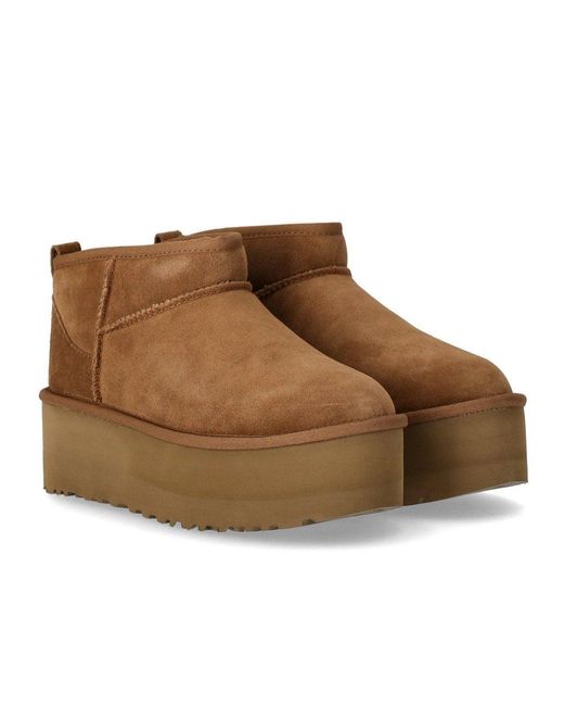 Ugg Brown Classic Ultra Mini Platform Chestnut Boot