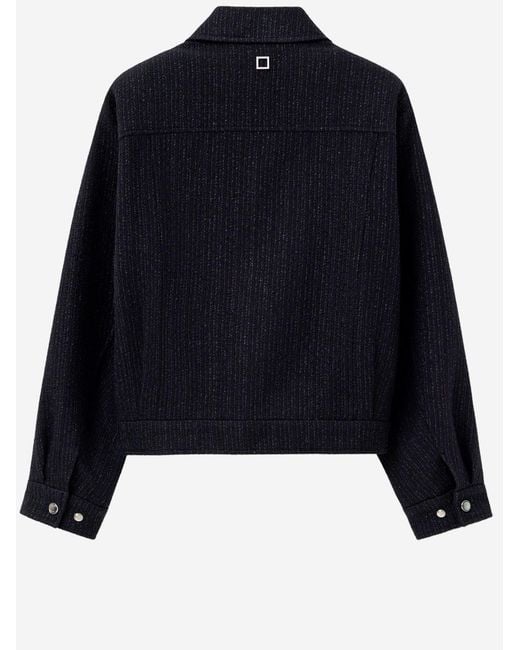 Wooyoungmi Blue Stretch Wool Blend Jacket