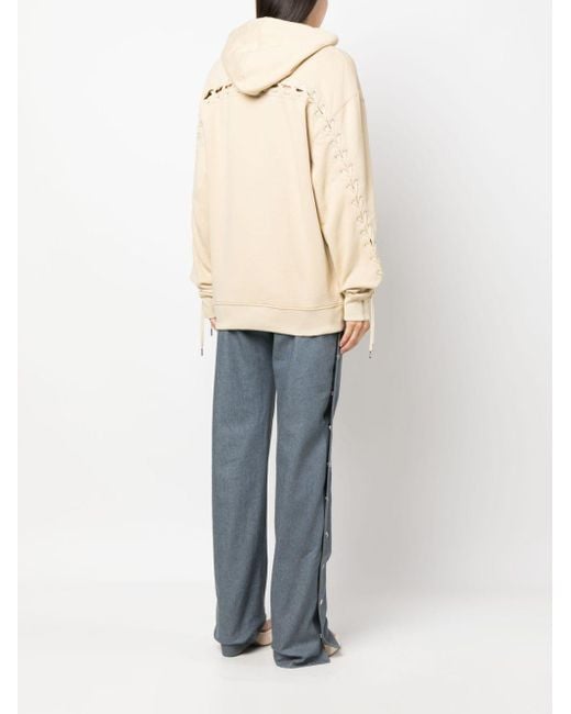 Jean Paul Gaultier Natural Logo Cotton Hoodie
