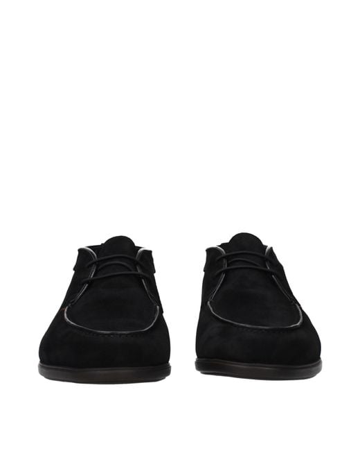 Santoni Black Suede Ankle Boots
