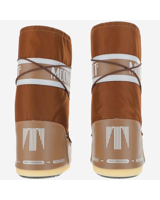 Moon Boot Brown Mondstiefel -Ikon Nylon High Stiefel