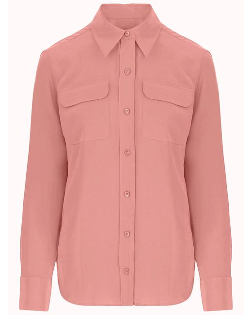 Equipment Pink Signature Silk Shirt