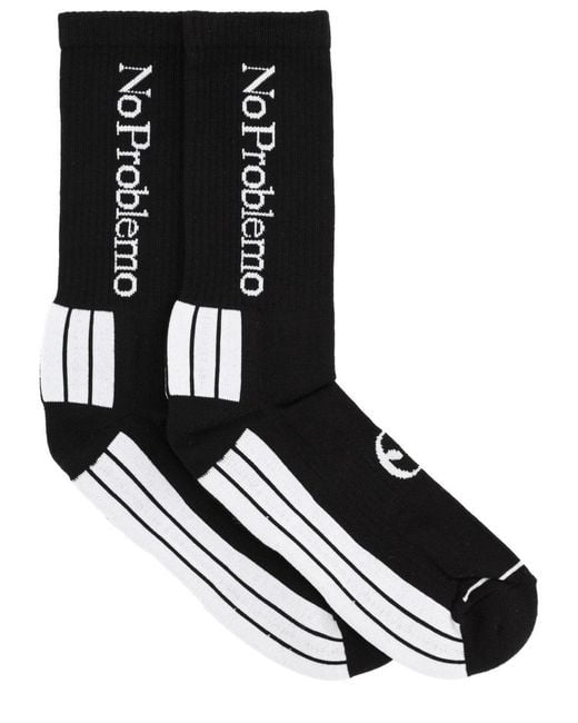 No Problemo Black Socks