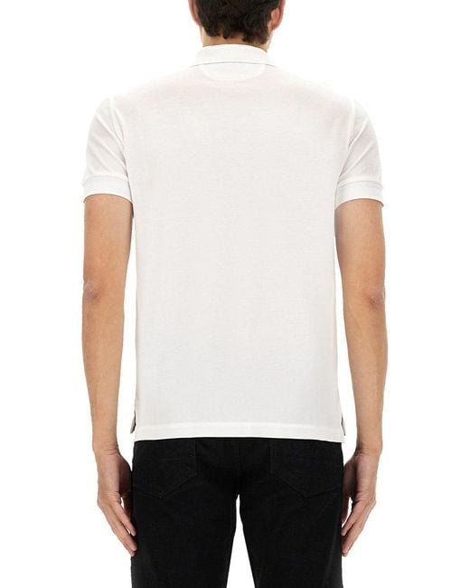 Tom Ford White Pique Polo