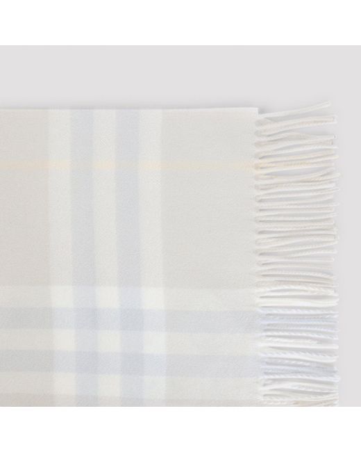 Burberry White Giant Check Scarf
