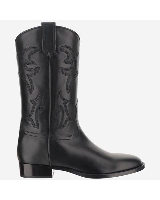 Sartore Black Leather Boot