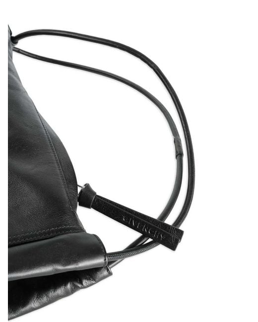Givenchy Black Antigona Stamped Medium Drawstring Backpack