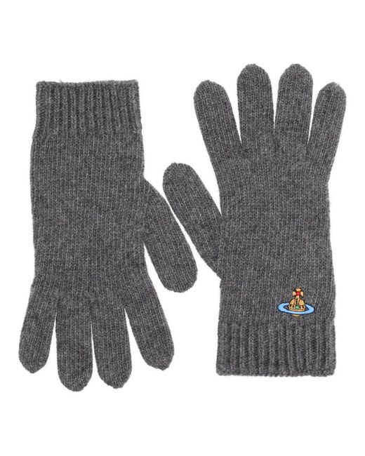 Guanti Con Ricamo Orb di Vivienne Westwood in Black