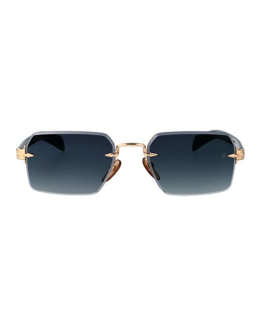 David Beckham Blue Squared Sunglasses Db 7109/S Pef for men