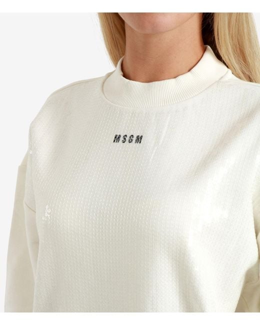 MSGM Truien Beige in het White