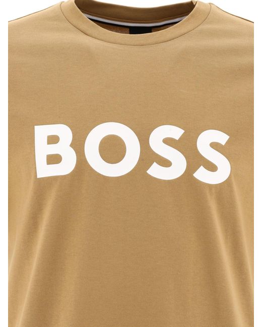 Camiseta de "Tiburt" Boss de hombre de color Natural