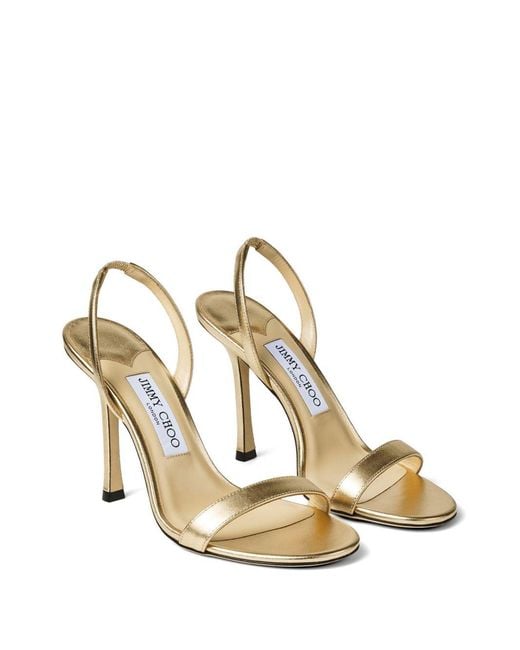 Jimmy Choo Metallic Jenn Leather Sandals