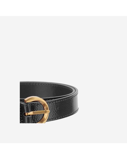 Pinko Black Ledergürtel mit Logo