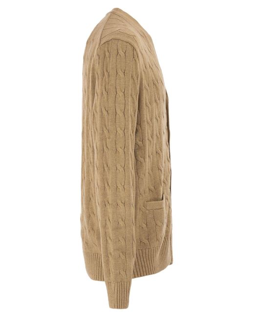 Polo Ralph Lauren Natural Cotton Cable Knit Cardigan for men