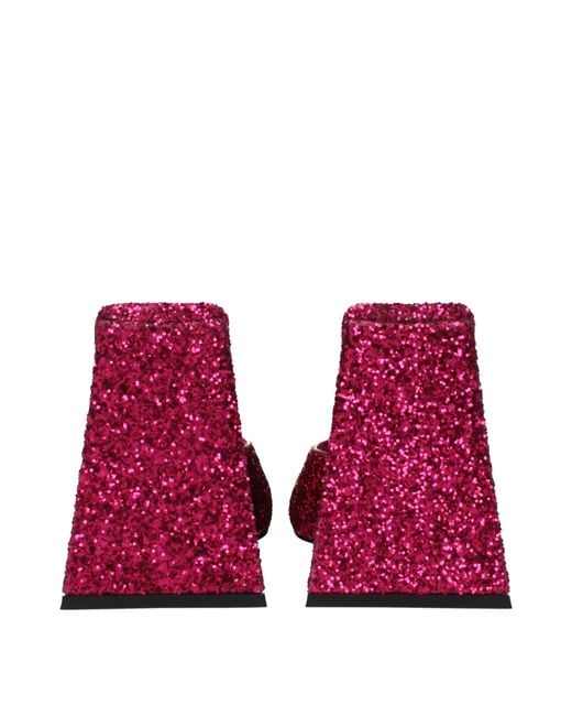 The Attico De Attico Sandals Devon Dames Glitter Fuxia in het Purple