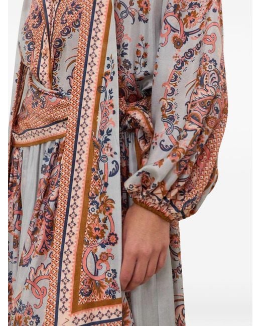 Zimmermann White Aster Silk Blouse