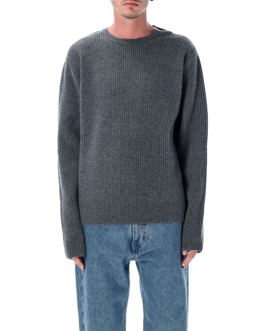 Extreme Cashmere Gray N°356 You Rib Cashmere Sweater for men