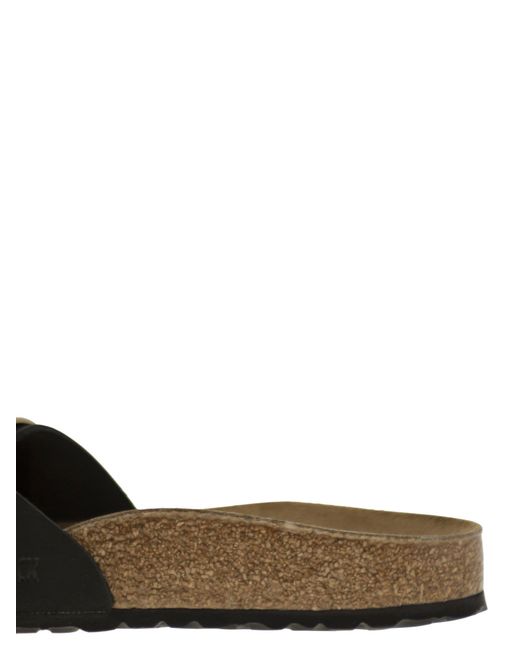 Birkenstock Madrid Big Buckle Plat Sandaal in het Black