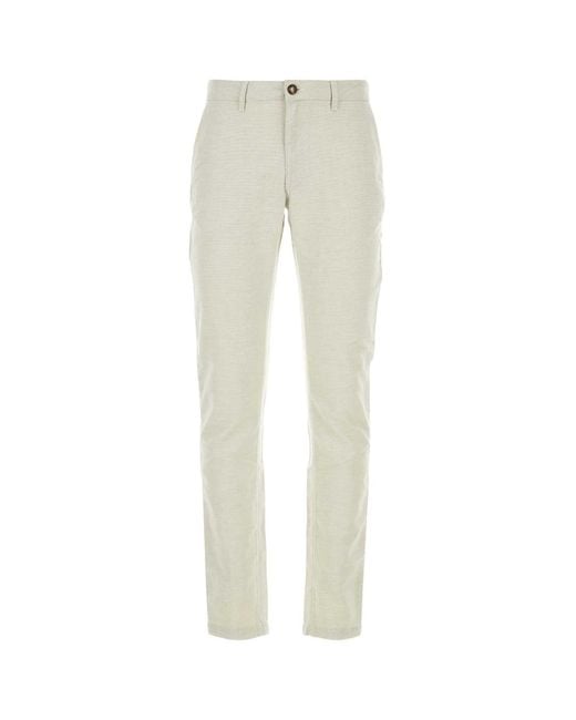 Saint James White Sand Cotton Blend Pant for men