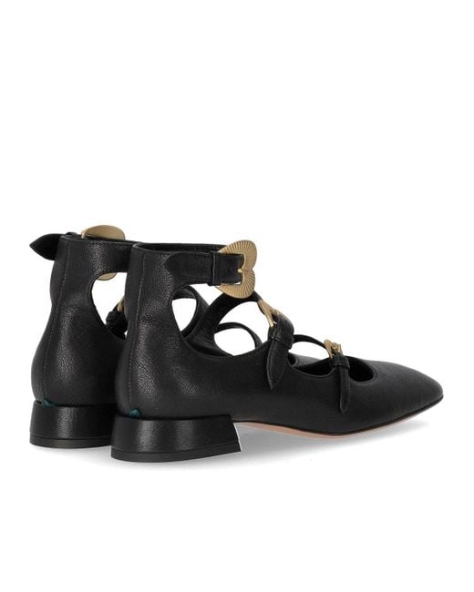 A.Bocca Black Ballet Flat With Straps for men