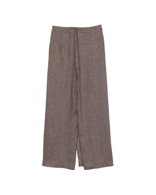 Alysi Gray Wide-Leg Trousers