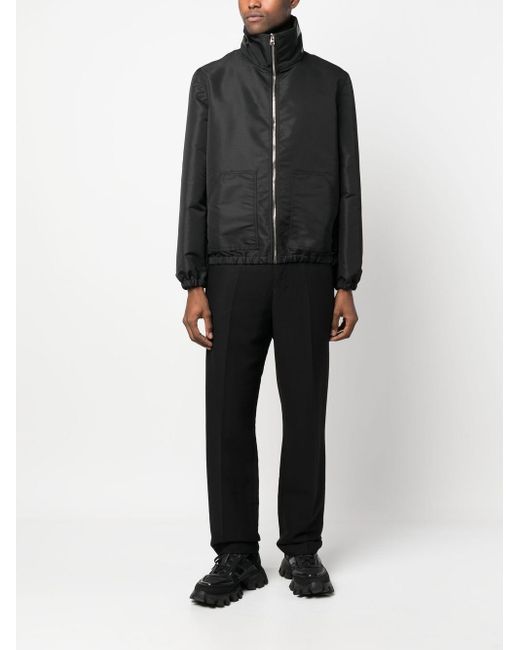 McQueen Black Logo Bomber Jacket for men