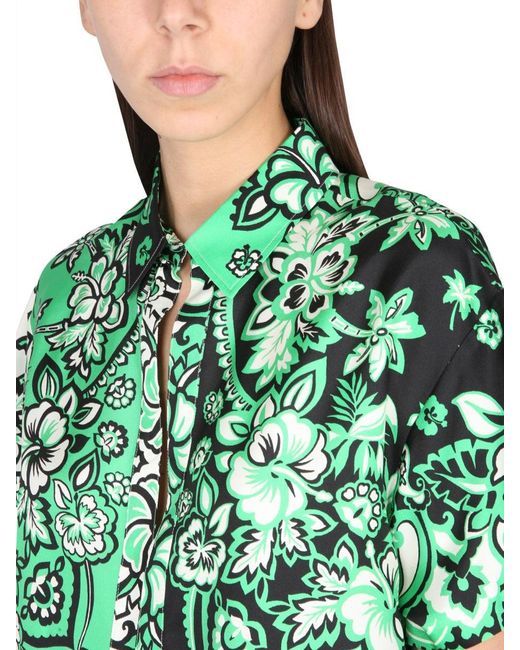 RED Valentino Green Carre Bandana Shirt