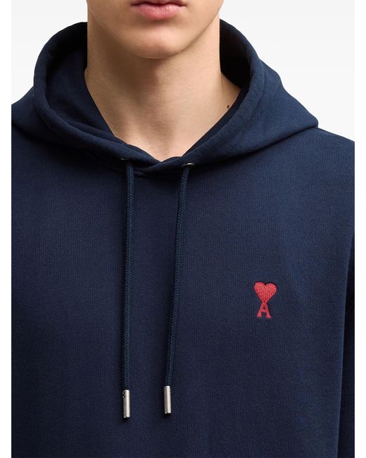 AMI Blue Ami De Cœur Cotton Hoodie