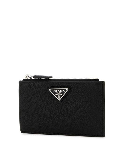 Prada Black Zipped Card Case for men