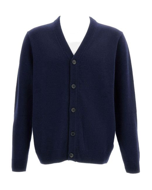 Cardigan Con Bottoni E Scollo A V di Paul Smith in Blue da Uomo