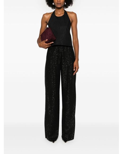 Max Mara Black Wool Blend Trousers