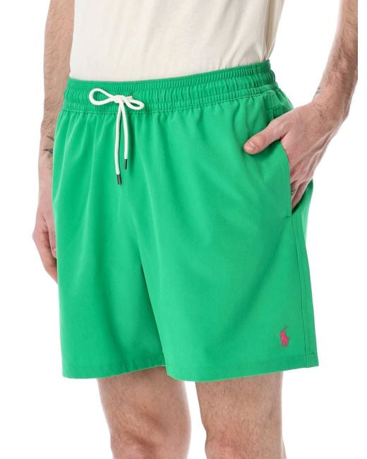 Polo Ralph Lauren Green Traveller Swim Shorts for men