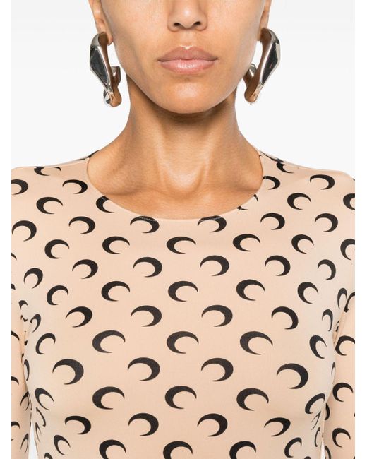 MARINE SERRE Natural Moon Print Top