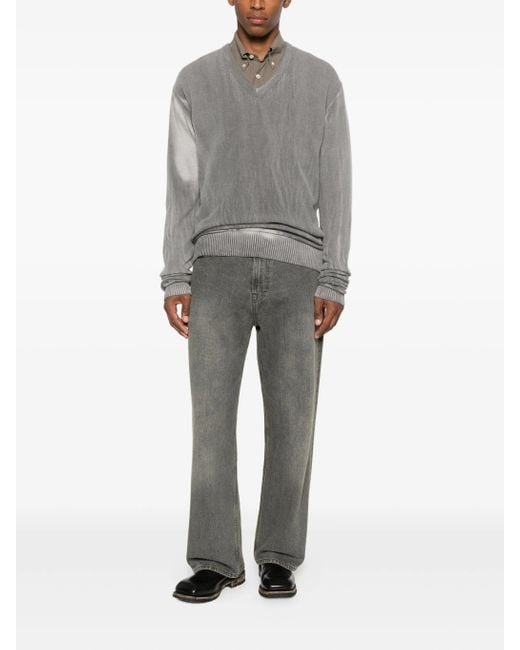 Our Legacy Gray Parallel V Neck