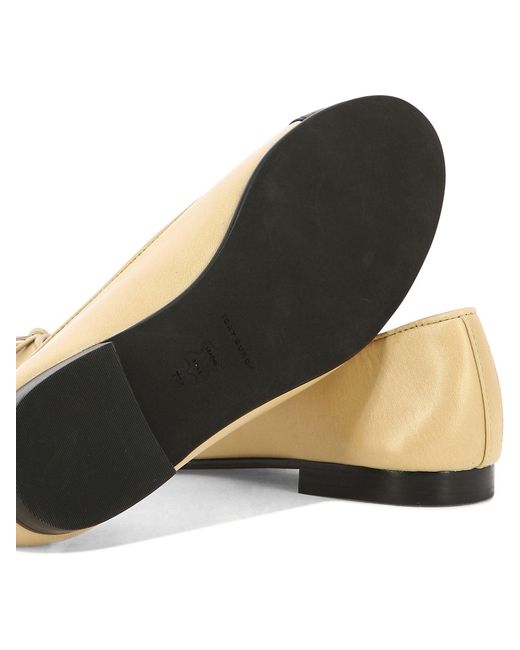 Tory Burch Ballerina's Met Strik in het Natural