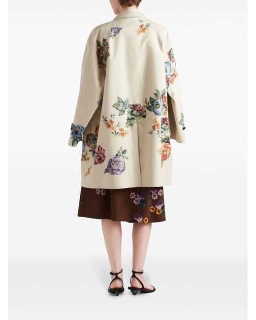 Prada Jas Met Enkele Rij Knopen in het Natural