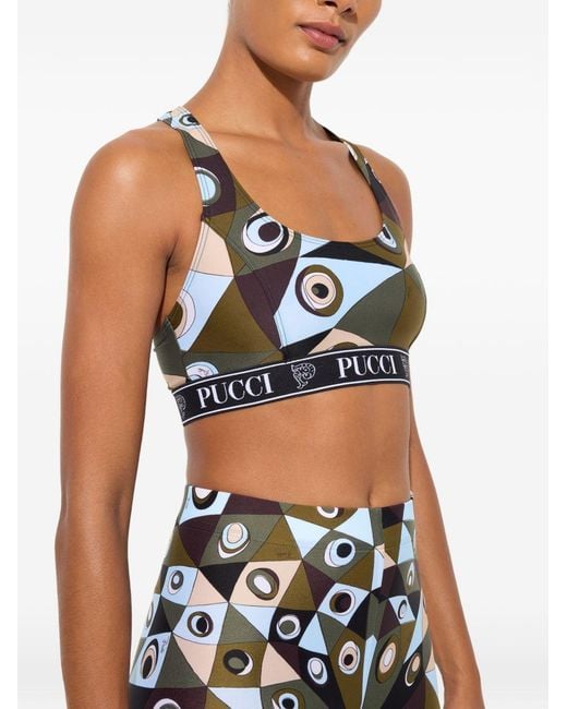 Emilio Pucci Black Printed Bralette