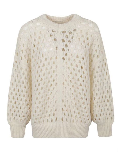 Isabel Marant White Fane Wool Jumper Sweater