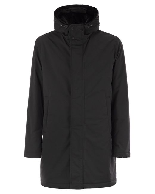 Parka acolchada con capucha Herno de hombre de color Black