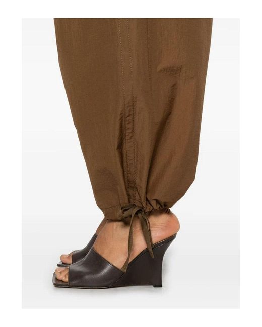 Philosophy Di Lorenzo Serafini Green High-Rise Faux Leather Tapered Pants