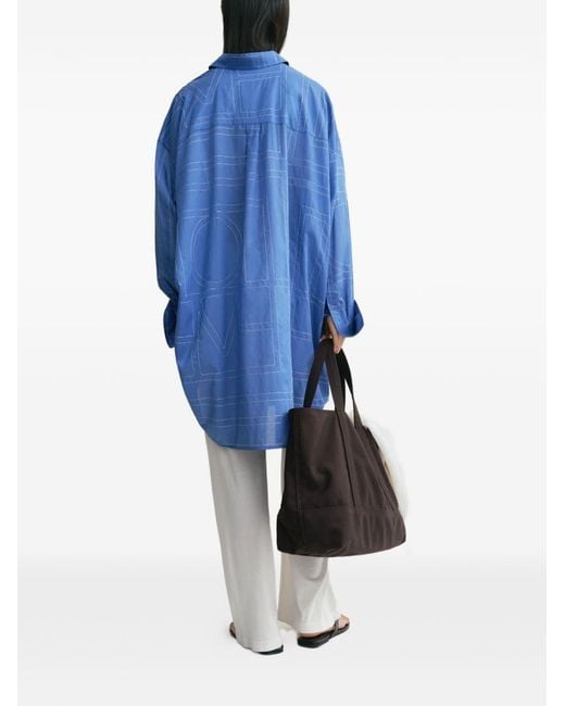 Totême  Blue Cotton Blend Shirt