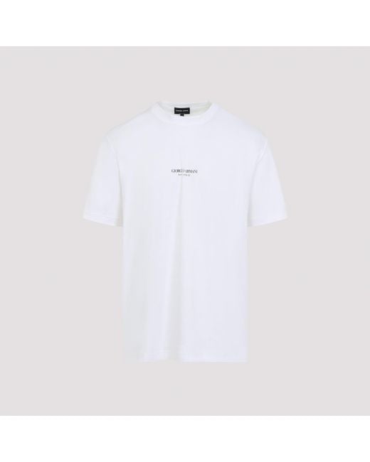 Giorgio Armani Blue Cotton T-Shirt
