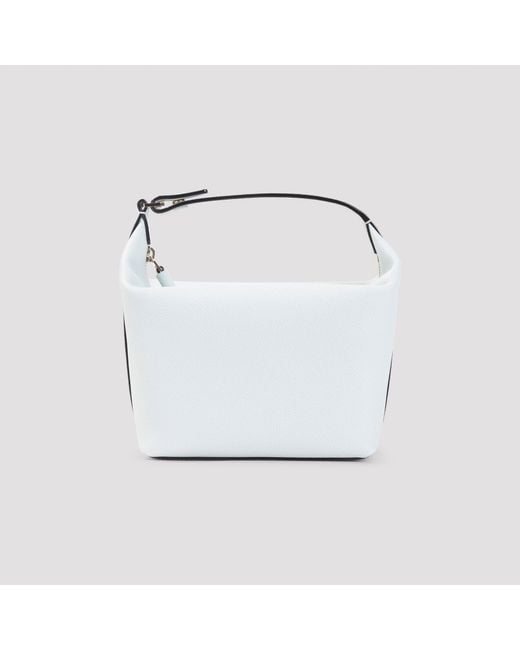 Valextra White Mini Handbag Pouch