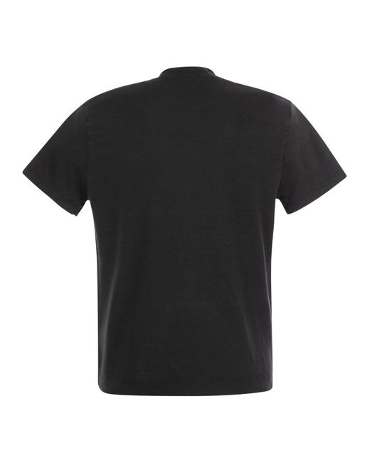 Fedeli Exreme Leinen Flex T -Shirt in Black für Herren