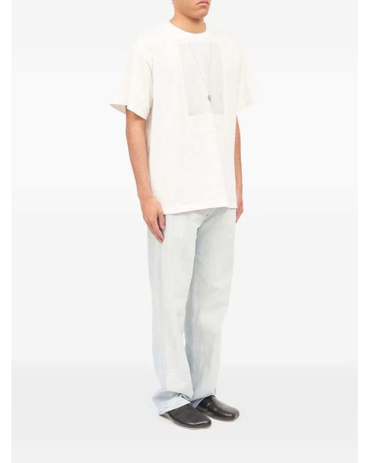 MM6 by Maison Margiela White Crew Neck T Shirt