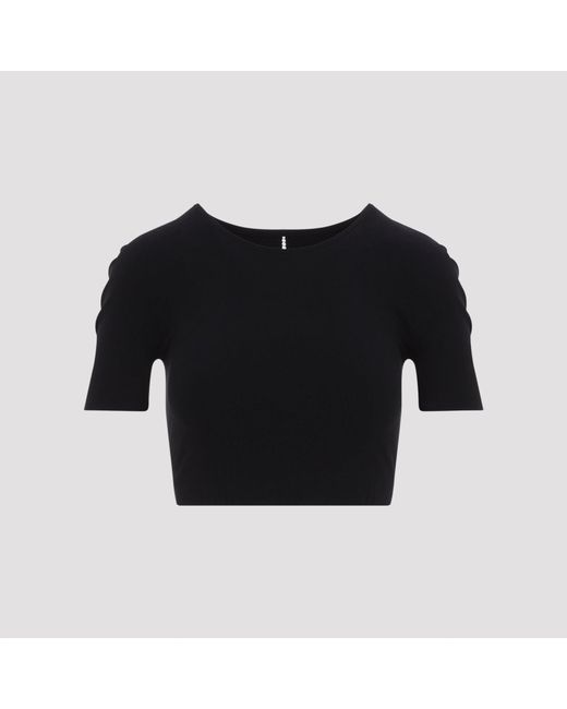 Wolford Black Seamless From-Top Bodysuit-Style Top