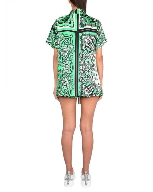 RED Valentino Green Carre Bandana Shirt