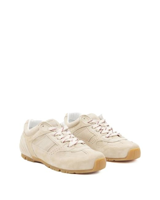 Alohas White Tb.56 Suede Cream Leather Sneakers